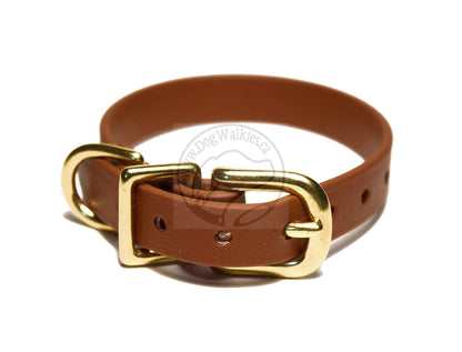 Milk Chocolate Brown Biothane Small Dog Collar - 1/2" (12mm) wide