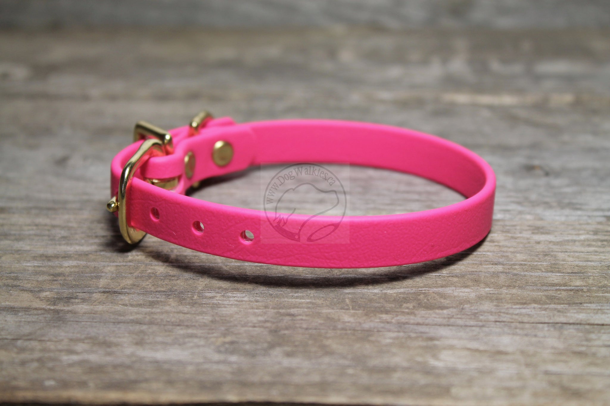 Fuchsia Pink Biothane Small Dog Collar - 1/2" (12mm) wide