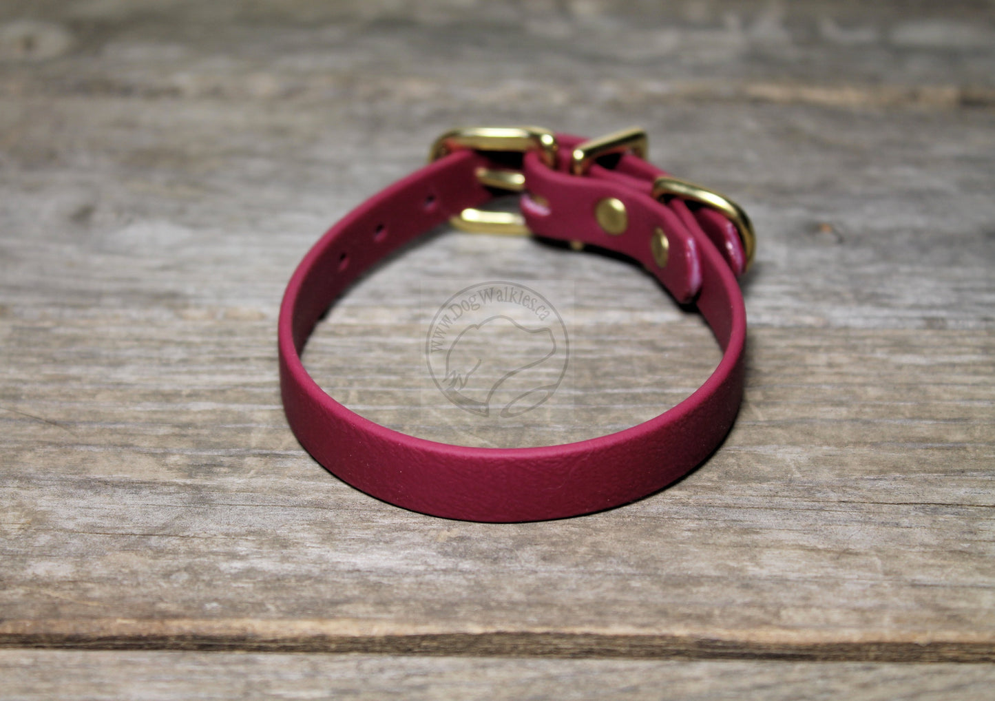 Wine Merlot Biothane Small Dog Collar - 1/2" (12mm) wide