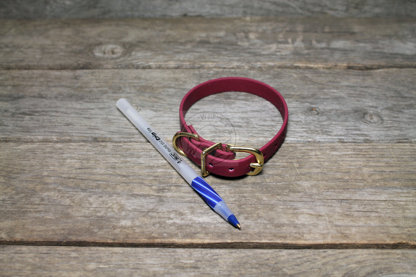 Wine Merlot Biothane Small Dog Collar - 1/2" (12mm) wide