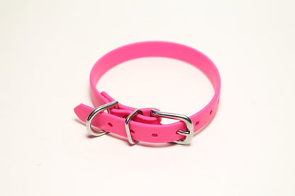 Fuchsia Pink Biothane Small Dog Collar - 1/2" (12mm) wide
