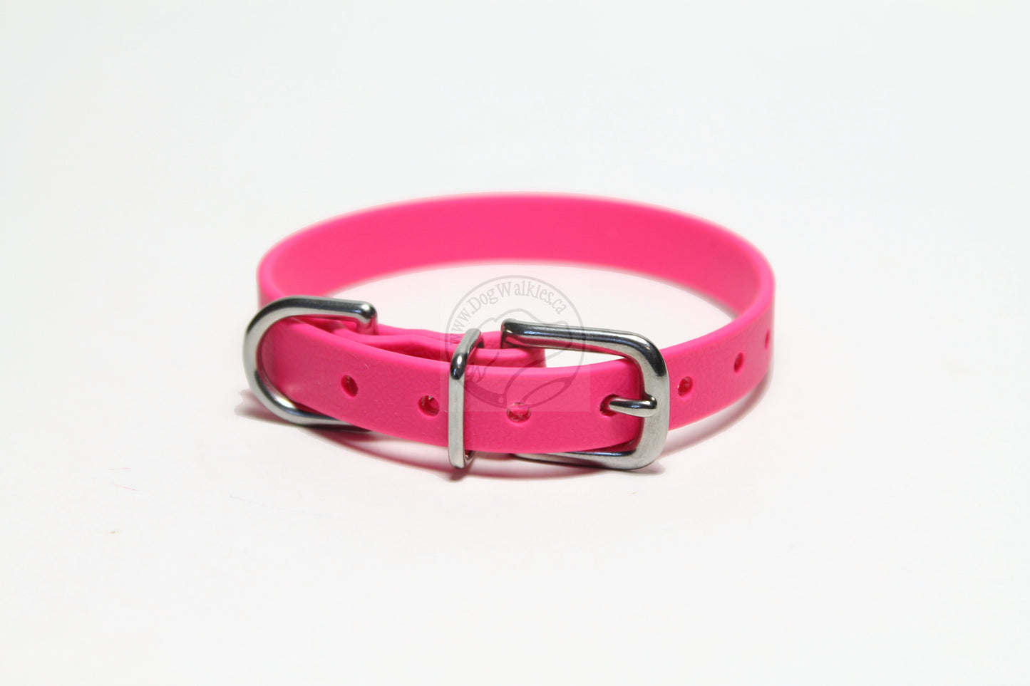Fuchsia Pink Biothane Small Dog Collar - 1/2" (12mm) wide