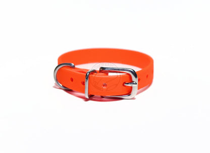 Neon Blaze Orange Biothane Small Dog Collar - 1/2" (12mm) wide