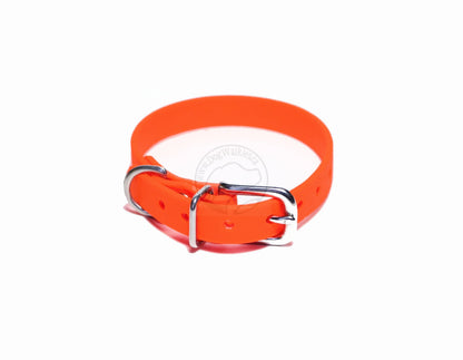 Neon Blaze Orange Biothane Small Dog Collar - 1/2" (12mm) wide