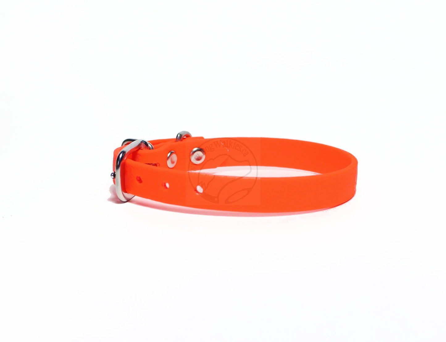 Neon Blaze Orange Biothane Small Dog Collar - 1/2" (12mm) wide