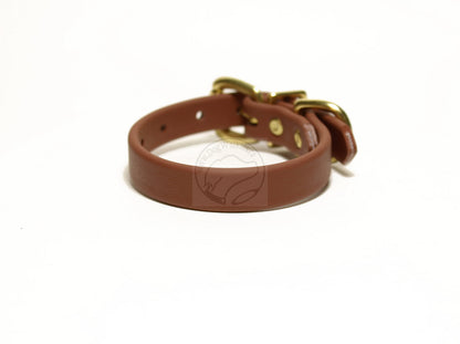 Milk Chocolate Brown Biothane Dog Collar - 5/8"(16mm) wide