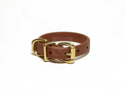 Milk Chocolate Brown Biothane Dog Collar - 5/8"(16mm) wide