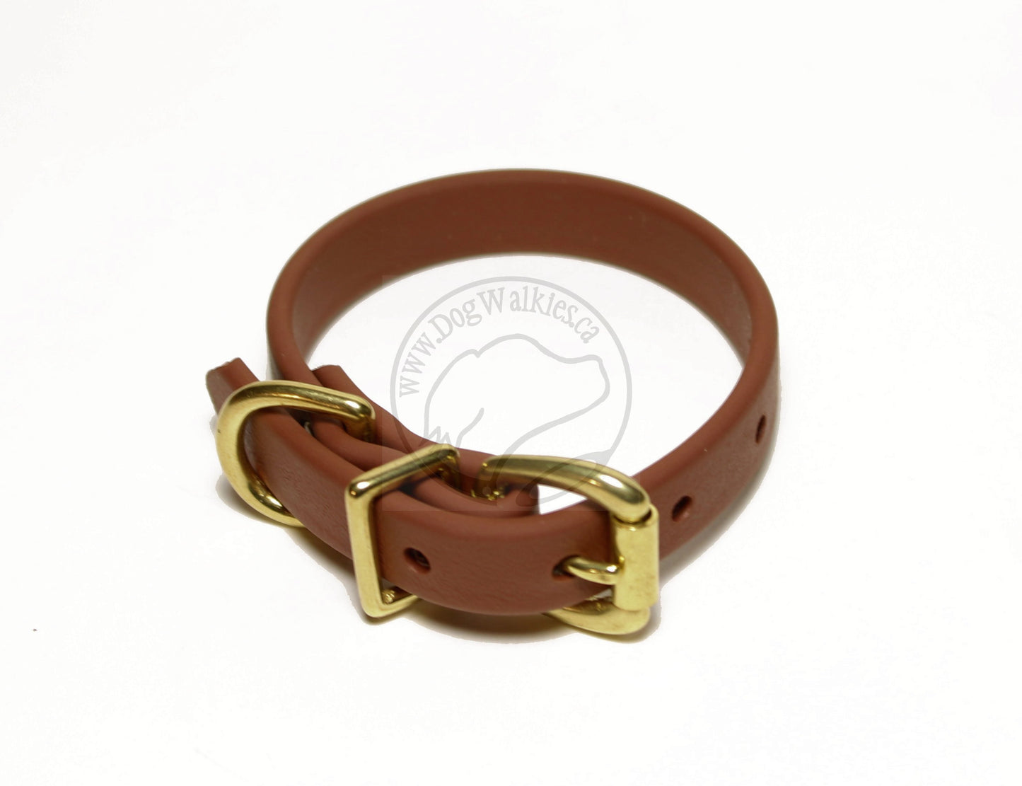 Milk Chocolate Brown Biothane Dog Collar - 5/8"(16mm) wide