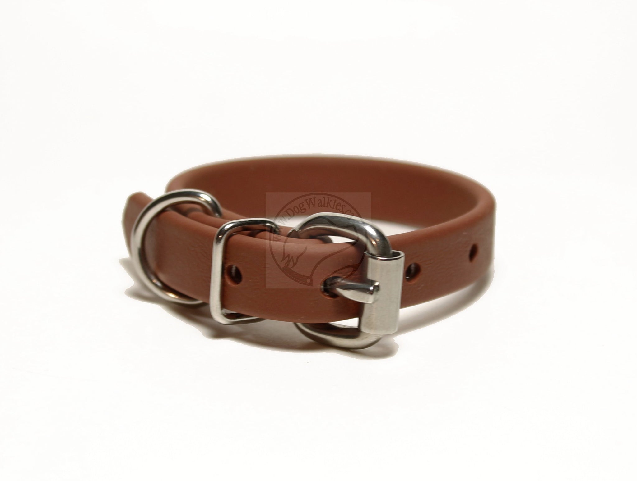 Milk Chocolate Brown Biothane Dog Collar - 5/8"(16mm) wide