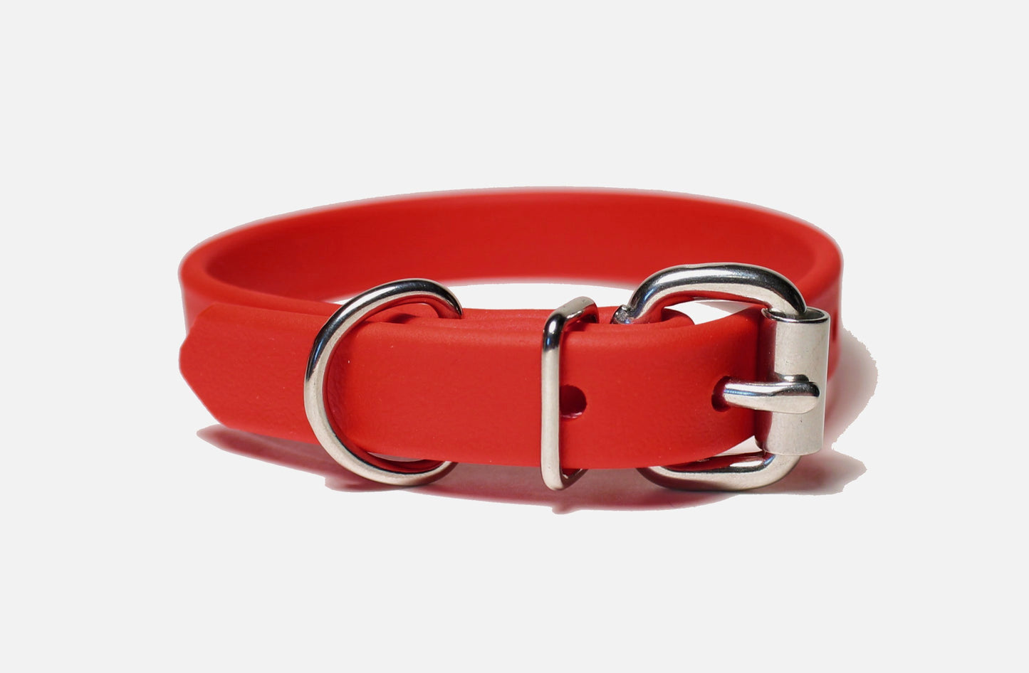 Poppy Red Biothane Dog Collar - 5/8"(16mm) wide