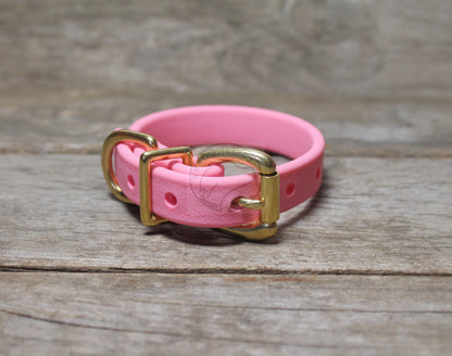Bubblegum Pink Biothane Dog Collar - 5/8"(16mm) wide