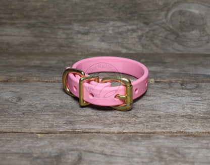 Bubblegum Pink Biothane Dog Collar - 5/8"(16mm) wide