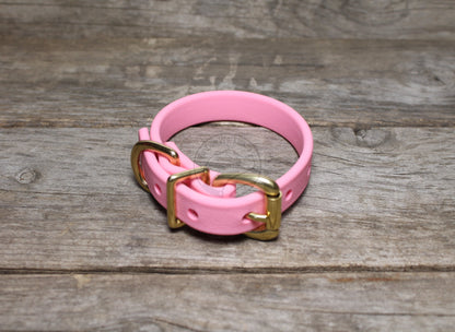 Bubblegum Pink Biothane Dog Collar - 5/8"(16mm) wide