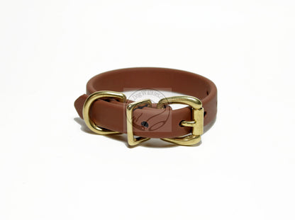 Milk Chocolate Brown Biothane Dog Collar - 5/8"(16mm) wide