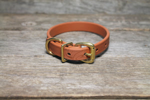 Caramel Brown Biothane Dog Collar - 5/8"(16mm) wide
