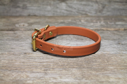 Caramel Brown Biothane Dog Collar - 5/8"(16mm) wide