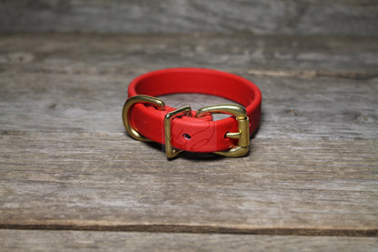 Poppy Red Biothane Dog Collar - 5/8"(16mm) wide
