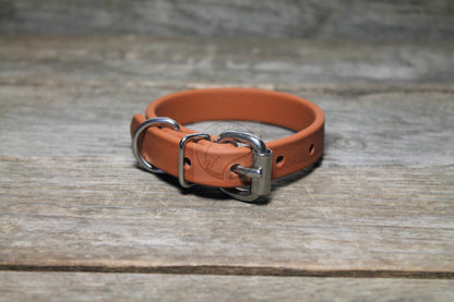Caramel Brown Biothane Dog Collar - 5/8"(16mm) wide