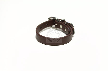 Dark Chocolate Brown Biothane Dog Collar - 5/8"(16mm) wide