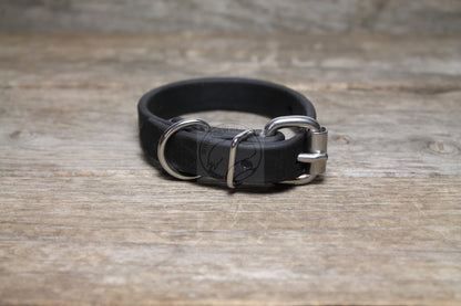 Jet Black Biothane Dog Collar - 5/8"(16mm) wide