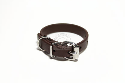 Dark Chocolate Brown Biothane Dog Collar - 5/8"(16mm) wide