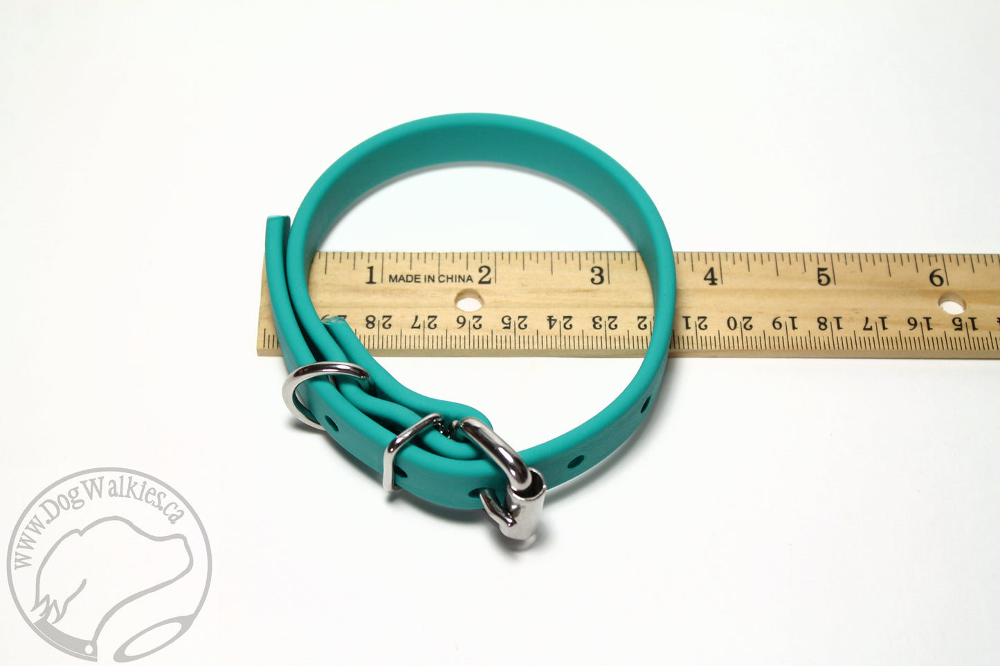 Teal Biothane Dog Collar - 5/8"(16mm) wide