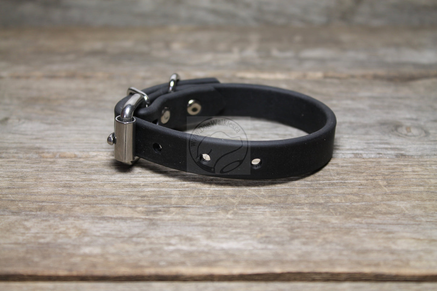 Jet Black Biothane Dog Collar - 5/8"(16mm) wide