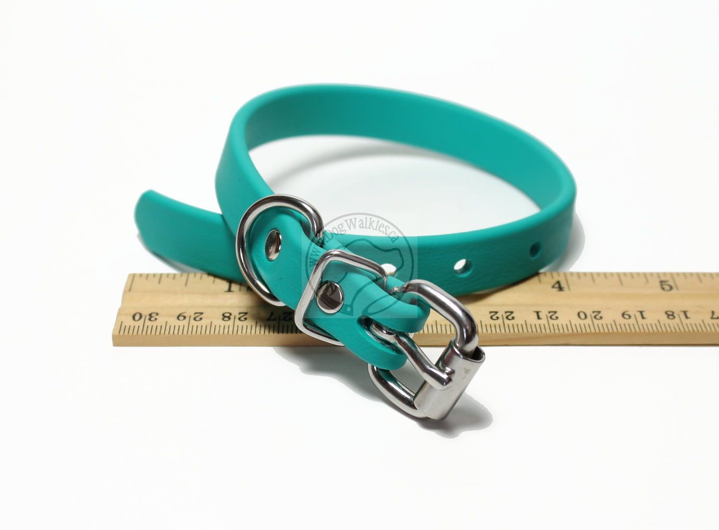 Teal Biothane Dog Collar - 5/8"(16mm) wide
