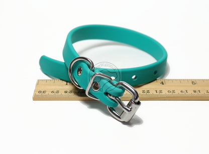 Teal Biothane Dog Collar - 5/8"(16mm) wide