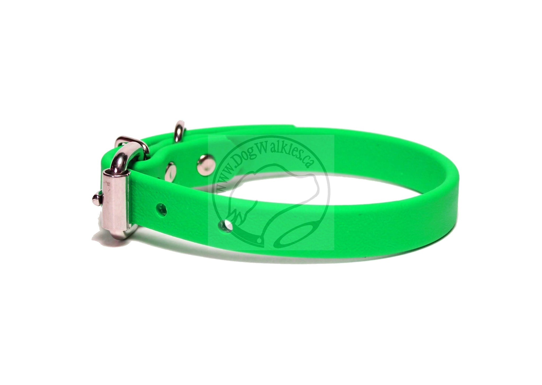 Neon Apple Green Biothane Dog Collar - 5/8"(16mm) wide