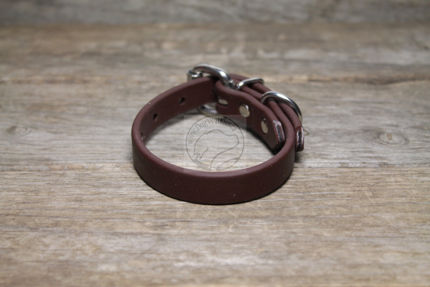 Dark Chocolate Brown Biothane Dog Collar - 5/8"(16mm) wide
