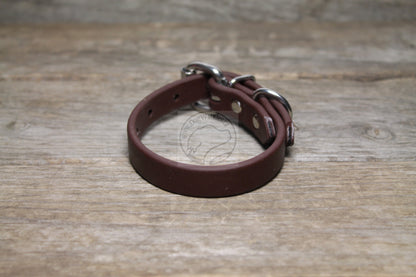 Dark Chocolate Brown Biothane Dog Collar - 5/8"(16mm) wide