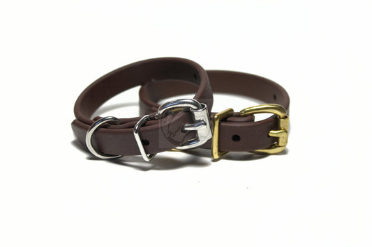 Dark Chocolate Brown Biothane Dog Collar - 5/8"(16mm) wide