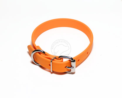 Bright Pumpkin Orange Biothane Dog Collar - 3/4" (20mm) wide