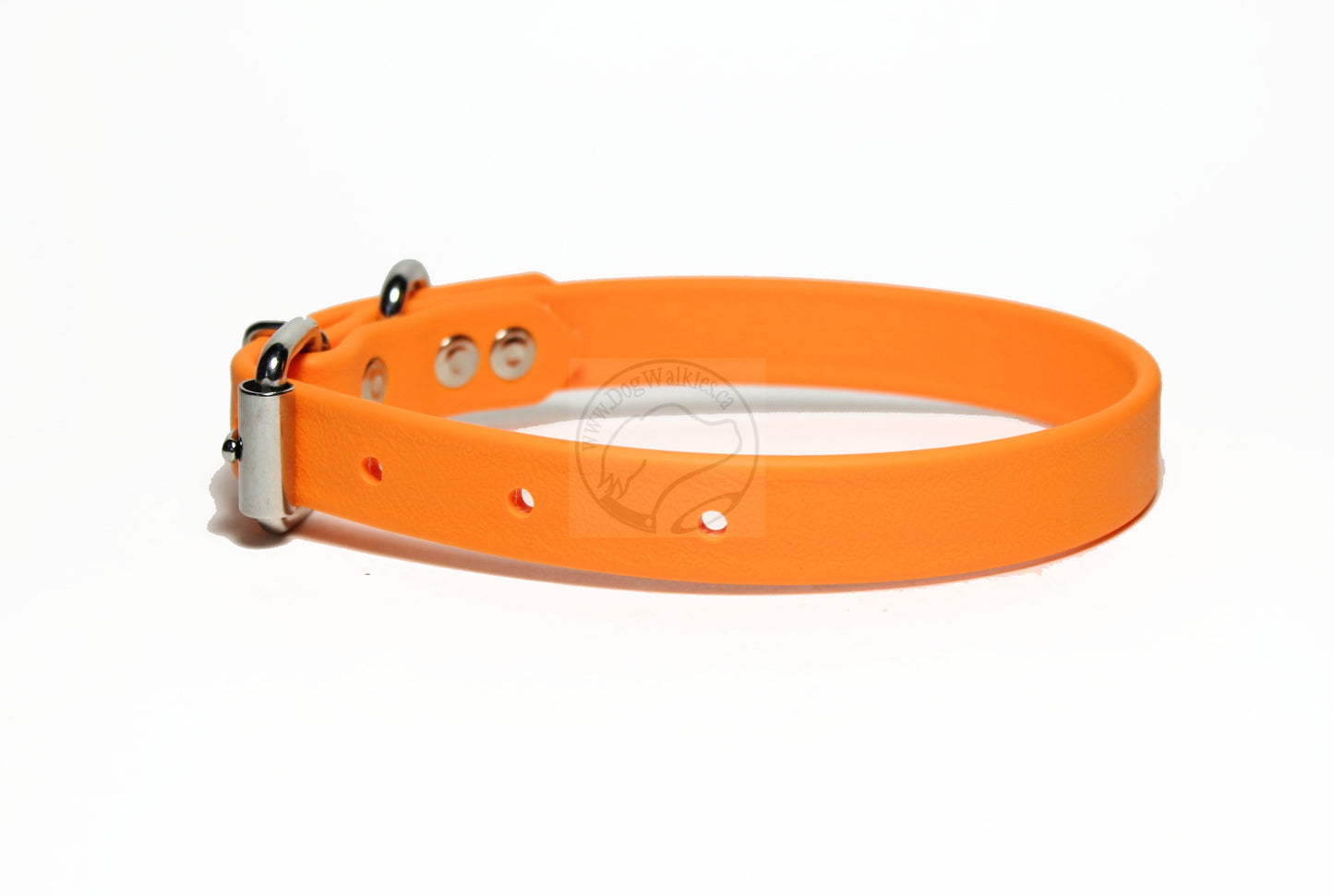 Bright Pumpkin Orange Biothane Dog Collar - 3/4" (20mm) wide