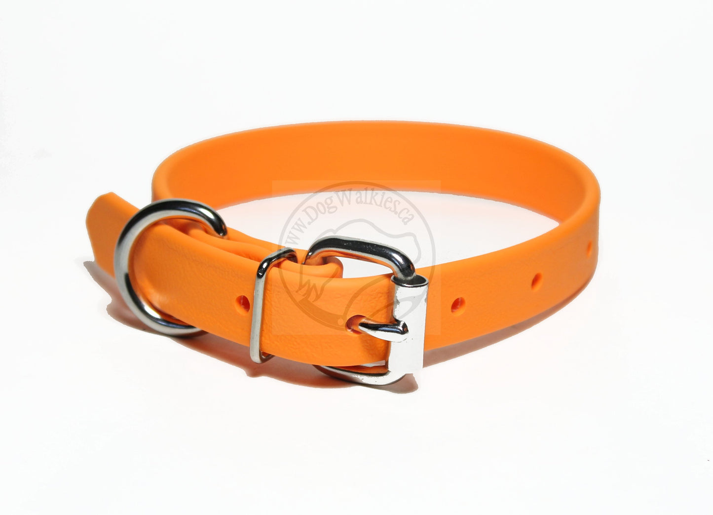 Bright Pumpkin Orange Biothane Dog Collar - 3/4" (20mm) wide