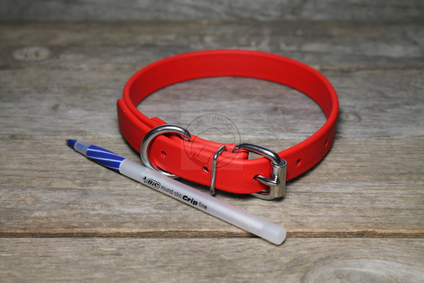 Poppy Red Biothane Dog Collar - 3/4" (20mm) wide