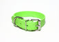 Lime Green Biothane Dog Collar - 1 inch (25mm) wide