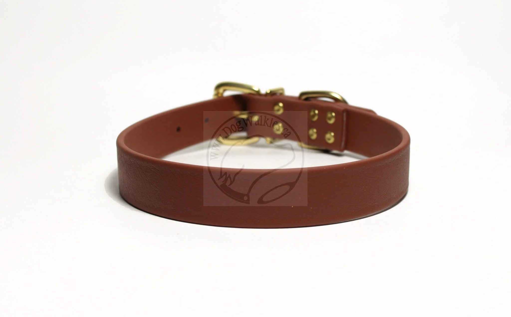 Milk Chocolate Brown Biothane Dog Collar - 1 inch (25mm) wide