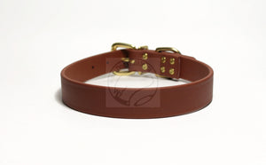 Milk Chocolate Brown Biothane Dog Collar - 1 inch (25mm) wide