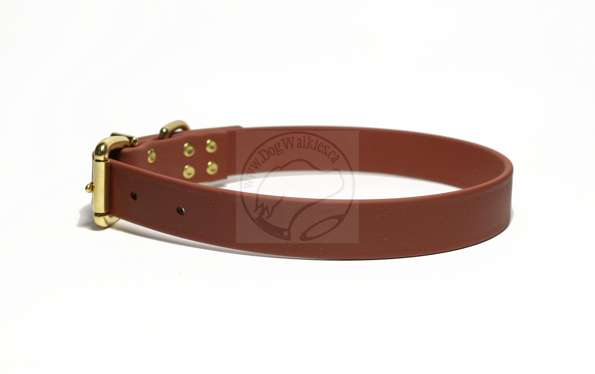 Milk Chocolate Brown Biothane Dog Collar - 1 inch (25mm) wide