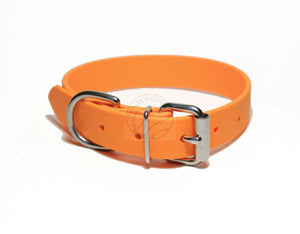 Bright Pumpkin Orange Biothane Dog Collar - 1 inch (25mm) wide
