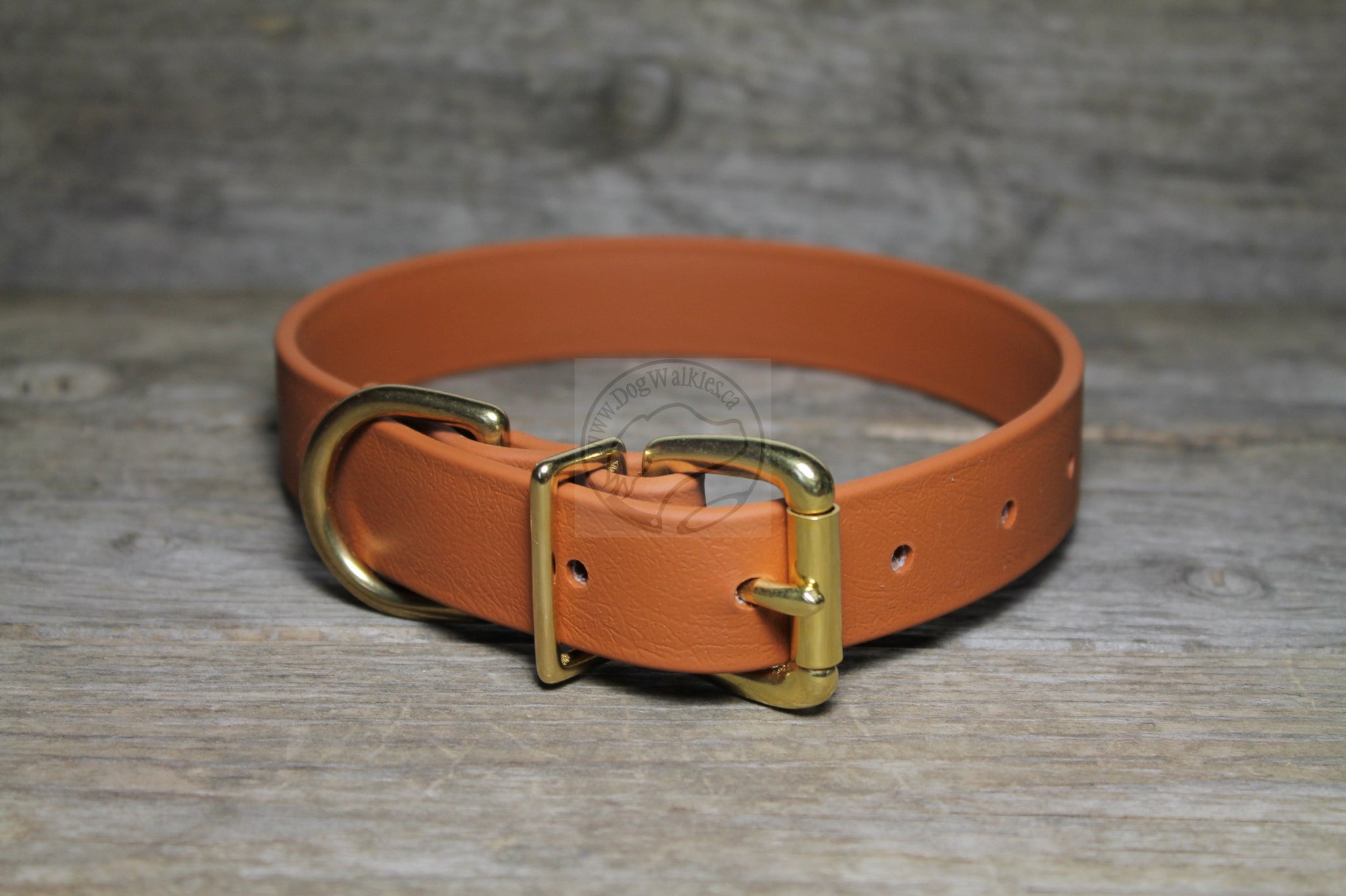 Caramel Brown Biothane Dog Collar - 1 inch (25mm) wide