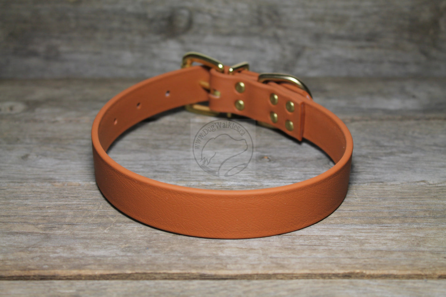 Caramel Brown Biothane Dog Collar - 1 inch (25mm) wide