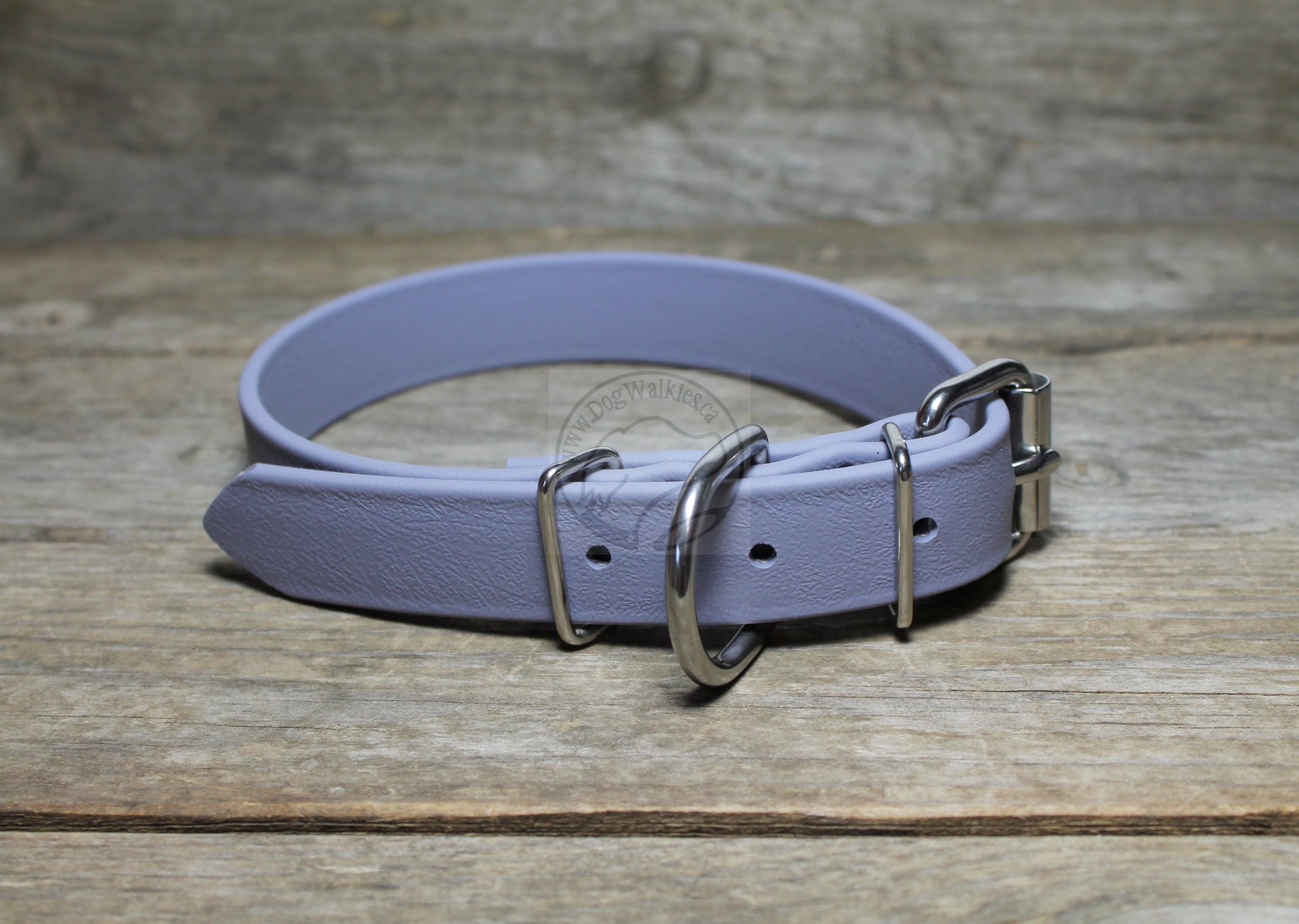 Stormy Gray or Grey Biothane Dog Collar - 1 inch (25mm) wide