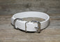 Snow White Biothane Dog Collar - 1 inch (25mm) wide