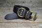 Jet Black Biothane Dog Collar - Extra Wide - 1.5 inch (38mm) wide