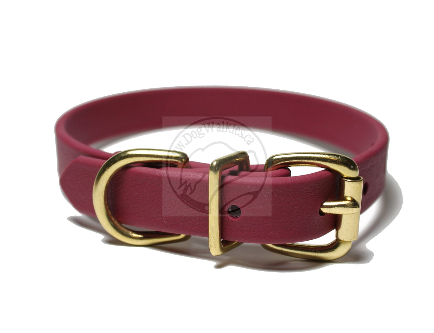 Wine Merlot Biothane Dog Collar - 3/4" (20mm) wide