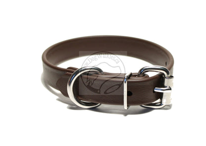 Dark Chocolate Brown Biothane Dog Collar - 3/4" (20mm) wide