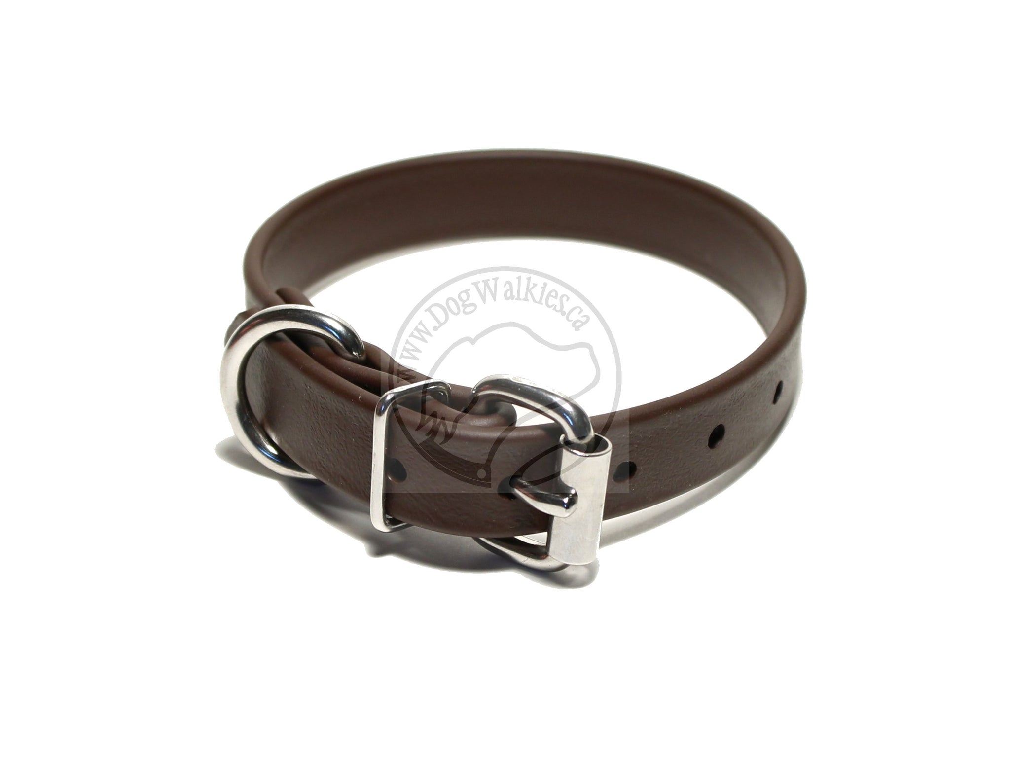 Dark Chocolate Brown Biothane Dog Collar - 3/4" (20mm) wide